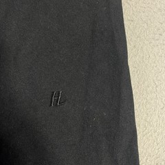 Helmut Lang Shirt Mens Small Black Embroidered HL Logo Crewneck Tee Portugal