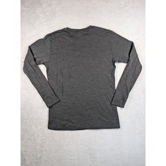 Lapasa Mens 100% Merino Wool Long Sleeve Thermal Base Layer Top Gray M Z-231144