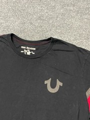 True Religion Shirt Men’s Large Black Contrast Paneled Sleeve Tee