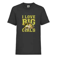 Fishing I Love Big Girls Fish Humour Novelty T Shirt Various Colours And Sizes
