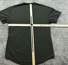 BYLT Shirt Mens Large Green Henley Drop-Cut Curved Hem Tagless Soft Tee Casual