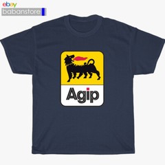 New Agip Racing Logo Black/White/Grey/Navy T-Shirt Size S-5XL