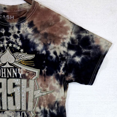 Johnny Cash Tie Dye T-Shirt Mens Large Man In Black Logo County Music Nashville