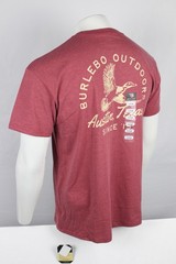 Burlebo Men’s Siganture Short Sleeve T Shirt Duck Graphic Heather Red