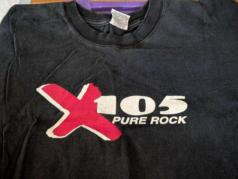 Vintage ’90s Rock Radio Minneapolis X-105 Size XL T-Shirt