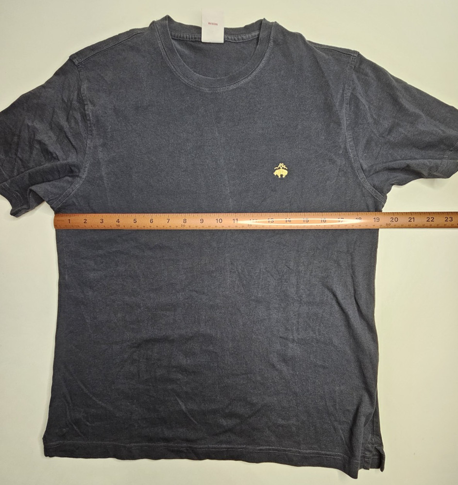 Brooks Brothers T Shirt Men Medium Blue Cotton Logo Classic Preppy Short Sleeve