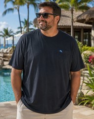 TOMMY BAHAMA Men’s 3XLT Black Short Sleeve T-shirt -3079