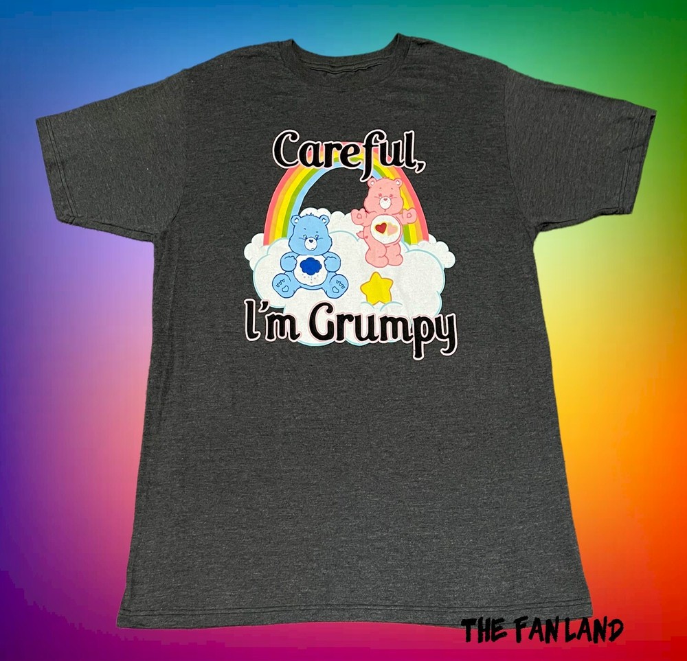 New Care Bears Careful I’m Grumpy Classic Mens Vintage T-Shirt