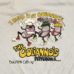 1990s Vintage Colianno’s California Raisins Shirt L – Pepperonis Single Stitch🍕