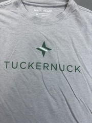Tuckernuck Mens Gale Gray Tee Peter Millar Medium UPF 50 Short Sleeve Crewneck