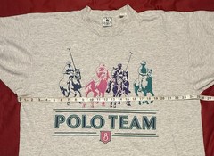 VTG 90s Galt Sand Polo Team Graphic Tshirt XL Gray Heather Made In USA