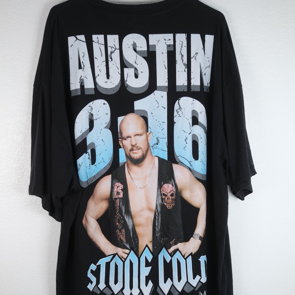 2025 WWE Legends Sz 3XL Stone Cold Steve Austin 3:16 Skull Logo WWF Double Sided