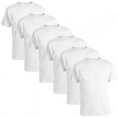 3-12 Pcs Mens V/Crew-Neck 100% Cotton T-Shirts Undershirts Tee White Size S-XL