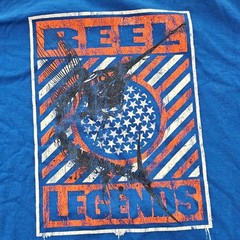 Reel Legends Performance Outfitters Fishing Blue Short Sleeve T-Shirt Men’s XL