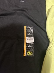 (2) Athletic Works Shirt Mens Large Moisture Wicking Crew Tee Black and Green