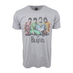 THE BEATLES MENS PORTRAIT T SHIRT GRAY
