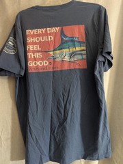 Vineyard Vines Men’s Blue Short Sleeve Crew Neck Whale Fish Pocket Tee Size M