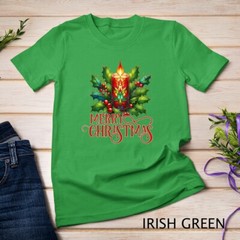 Beautiful and Festive Holiday Candle Graphic Funny Christmas Unisex T-shirt