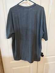 Claiborne Men’s XL Gray Check Knit Polyester Modal Crew Short Sleeve T-Shirt