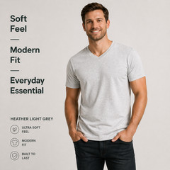 True Classic V-Neck T-Shirts 6 Pack Men Size M New No Tags Soft Premium Fit