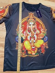 Lord Ganesh Shri Ganesha Hindu Chakra Men Women Unisex T-shirt XL polyester USA