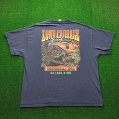 Lone Cabbage Fish Camp Tshirt Mens 2XL Blue Alligator Graphic Tee Cocoa Florida