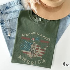 USA America Flag Comfort Tee Patriotic Shirt Gift