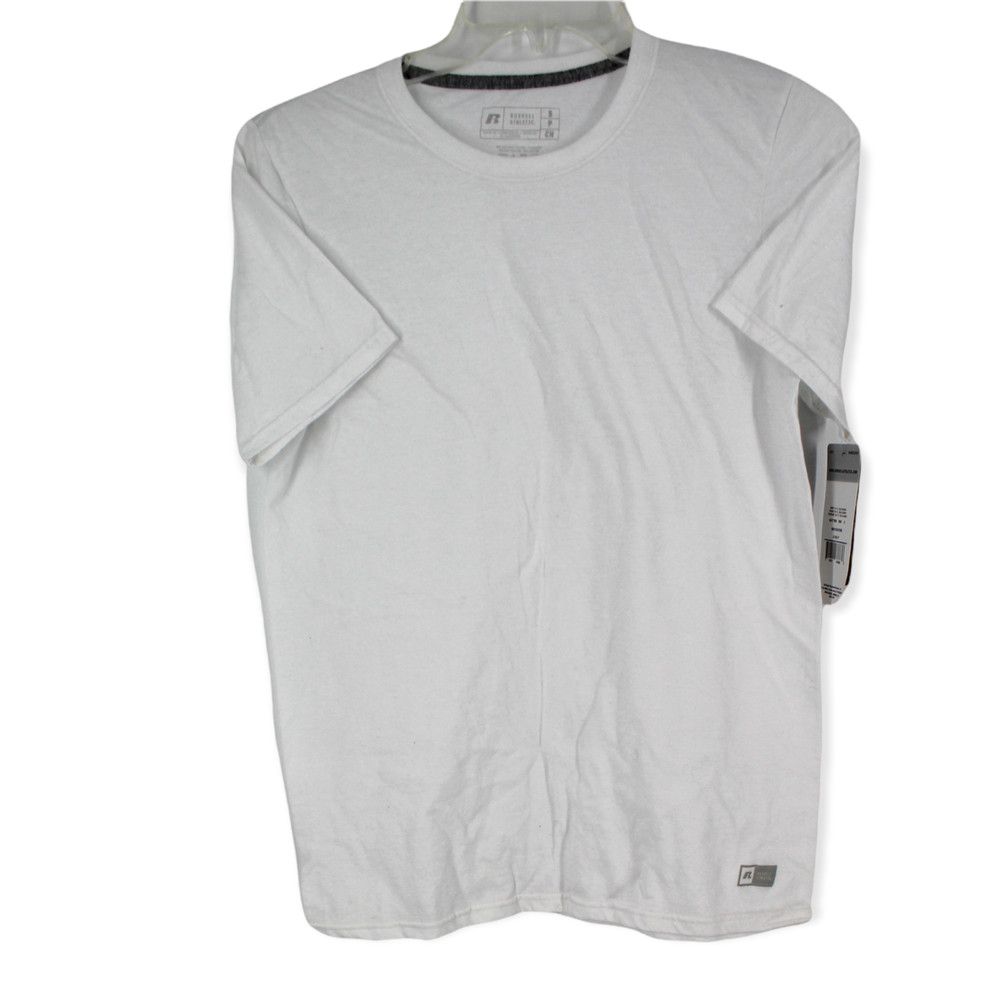 Russel Athletic White Short Sleeve Crew Neck T-Shirt Cotton Blend Small
