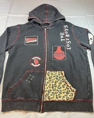 Hot Topic The Lost Boys Gothic Vampire Distressed Crop Top Hoodie Jacket Size LG