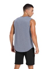 Men’s Comfortable Sleeveless Training Tee Mesh Basketball Tank Tops Muscle Bo…