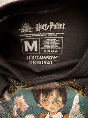 Harry Potter Anime T Shirt Sz M Loot Crate exclusive Black T-shirt w/Hedwig