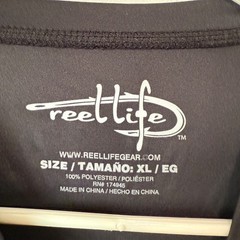Reel Life Mens Black Long Sleeve Tee Size XL