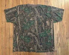 Vintage Ace Sportswear Trebark Single Stitch Camo Pocket Shirt Size XL