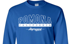 Pomona California State T-Shirt Long Sleeve Graphic Tees Unisex apparel Design