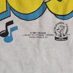 Vtg Stained 1987 3xSun Large White California Raisins “Dancing Aerobics” T-Shirt