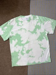 Medium Machus Private Label Tie Die Premium T Shirt Key Lime Green White PDX