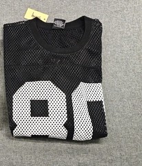 STUSSY MEN’S TEAM NUMBER 80 MESH JERSEY BLACK COLOR SIZE LARGE