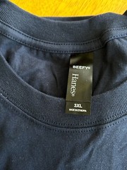 HANES BEEFY Mens Short Sleeve No Pocket T Shirt ~ Navy Blue Dark Gray Light Gray