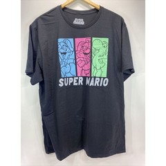 Super Mario Bros Nintendo Shirt Men’s XL 46-48 Chest Black Graphic Short Sleeve