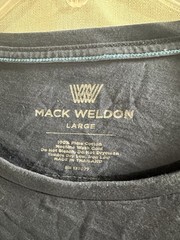 Mack Weldon Men’s Long Sleeve Crewneck T-Shirt Navy Blue Size Large Pima Cotton