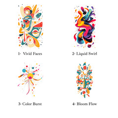 Liquid Abstract Vibrant Graphic TShirts, Comfort Colors, Unisex Streetwear Tee