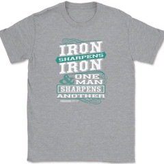 Iron Sharpens Iron T-Shirt Christian Worship Praise Jesus God Bible Tee