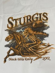 Sturgis Motorcycles Black Hills Rally Vtg 3D Skeleton Horse Tank Top T Shirt 5XL