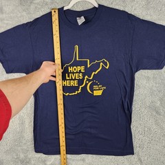 Vintage Relay For Life Shirt Mens Large Blue Team West Virginia Cancer Charity