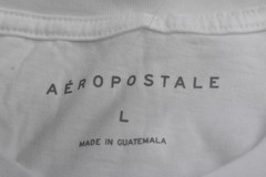 Aeropostale Shirt Mens Large White NY-87 Orig Brand Logo Graphic Tee T-Shirt