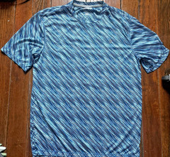REEL LEGENDS Mens Sz Medium Reel-Tec T-shirt Cool Easy Care Blue, VGUC