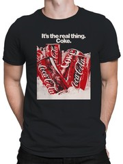 Officially Licensed Coca Cola The Real Thing Coca-Cola Cans Men’s T-shirt