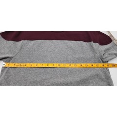 American Eagle T-Shirt Mens Small Burgundy Grey Colorblock Crew Neck EXC