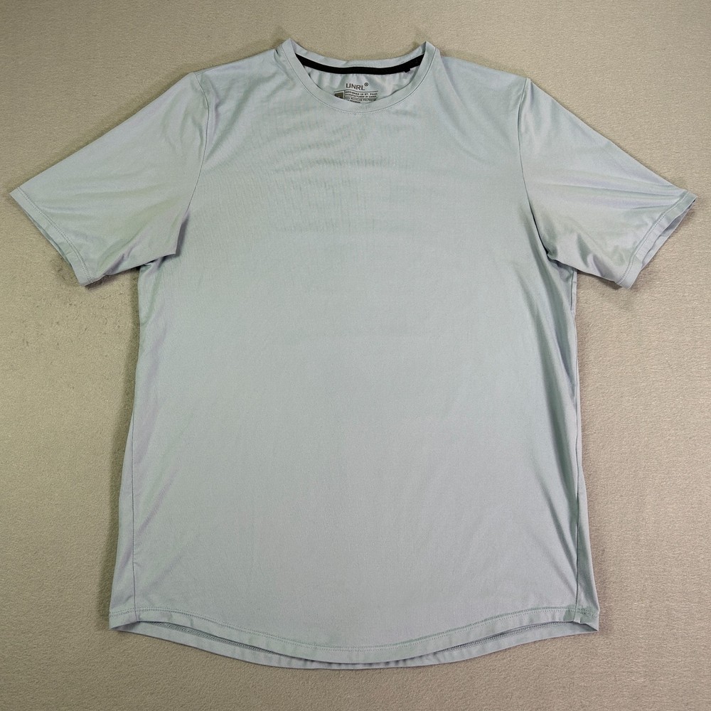 UNRL Men’s T-shirt Small Blue Short Sleeve Crew Neck Curved Hem