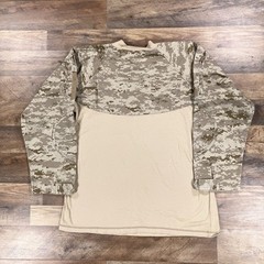 Rothco Military Shirt Mens Large Beige Camo Long Sleeve Desert Camo